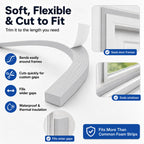 EVA Weather Stripping Foam Insulation Tape with Adhesive Foam Door Seal Weather Strip for Door Frame/Window/Gaps/Insulation/Buffer
