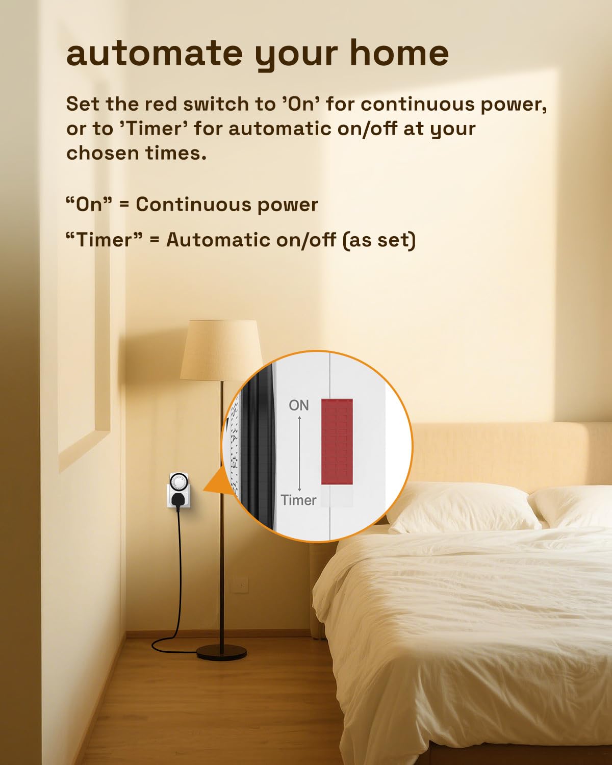 hbn 24Hour Mechanical Timer Plug Socket UK,Light Timers for Home Security