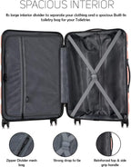 ATX Luggage Extra Large Suitcase Super Lightweight Durable ABS Hard Shell Suitcase with 4 Wheels and Built-in TSA Lock (Black, 32 Inches,132 Liter)