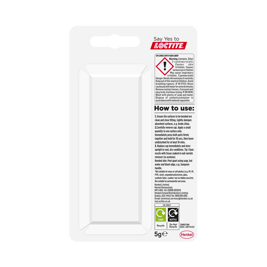 Loctite Precision Super Glue, Clear Fast-Setting Liquid Adhesive, 1 x 5 g