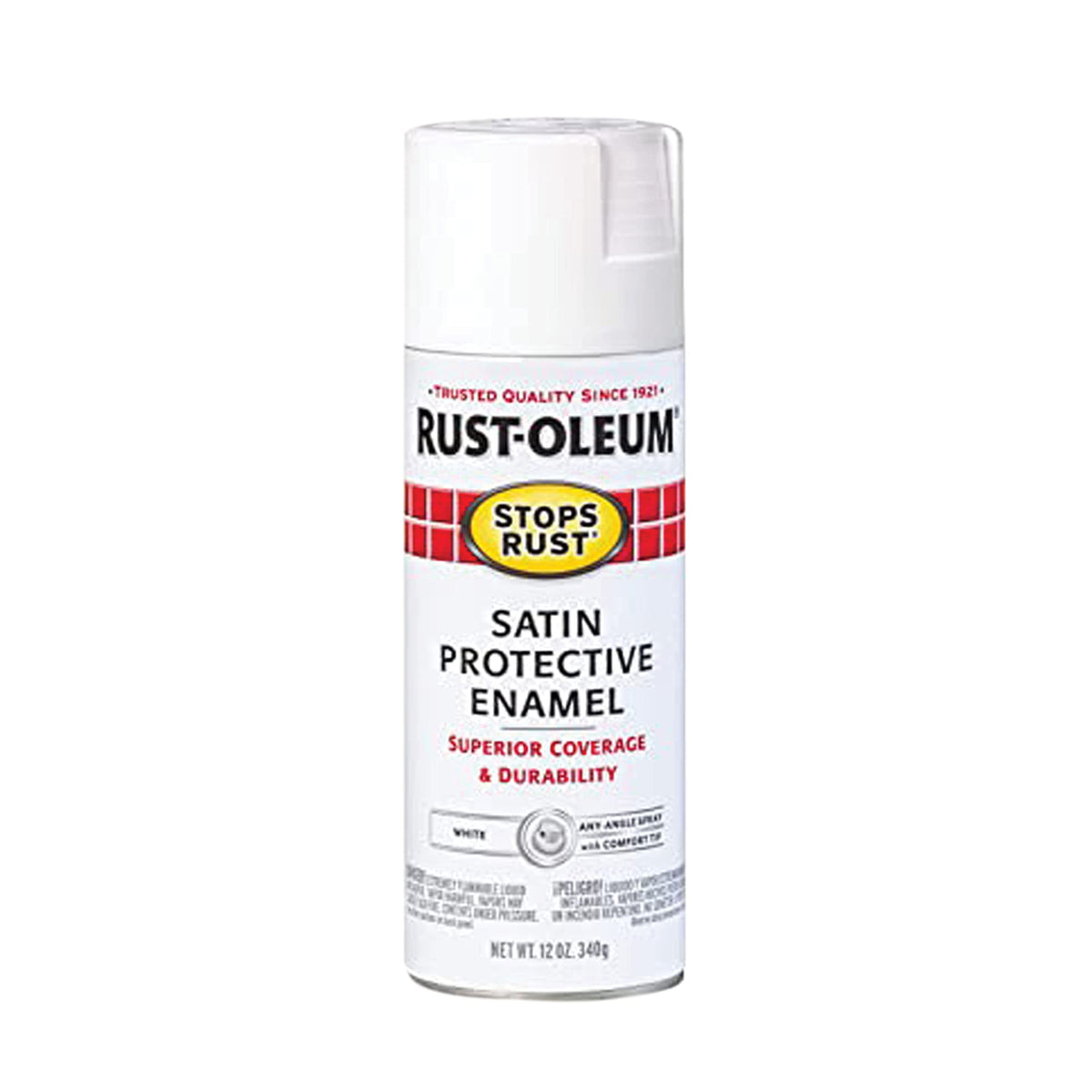 Rust-Oleum 7776830 Stops Rust Spray Paint, 12 oz, Flat Black