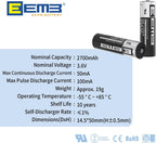 EEMB ER14505 AA 3.6V 2700mAh Lithium Battery Li-SOCL₂ Non-Rechargeable Battery SB-AA11 LS14500 TL-5903 SL-360 ER14500 for Water Electricity Meter Gas PLC Facility Equipment Spare Generic Battery (4)