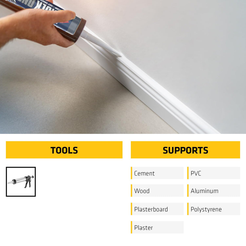 Sika Caulk Once Premium Quality Acrylic Caulk – Highly Flexible – Fast Drying – White – 295ml