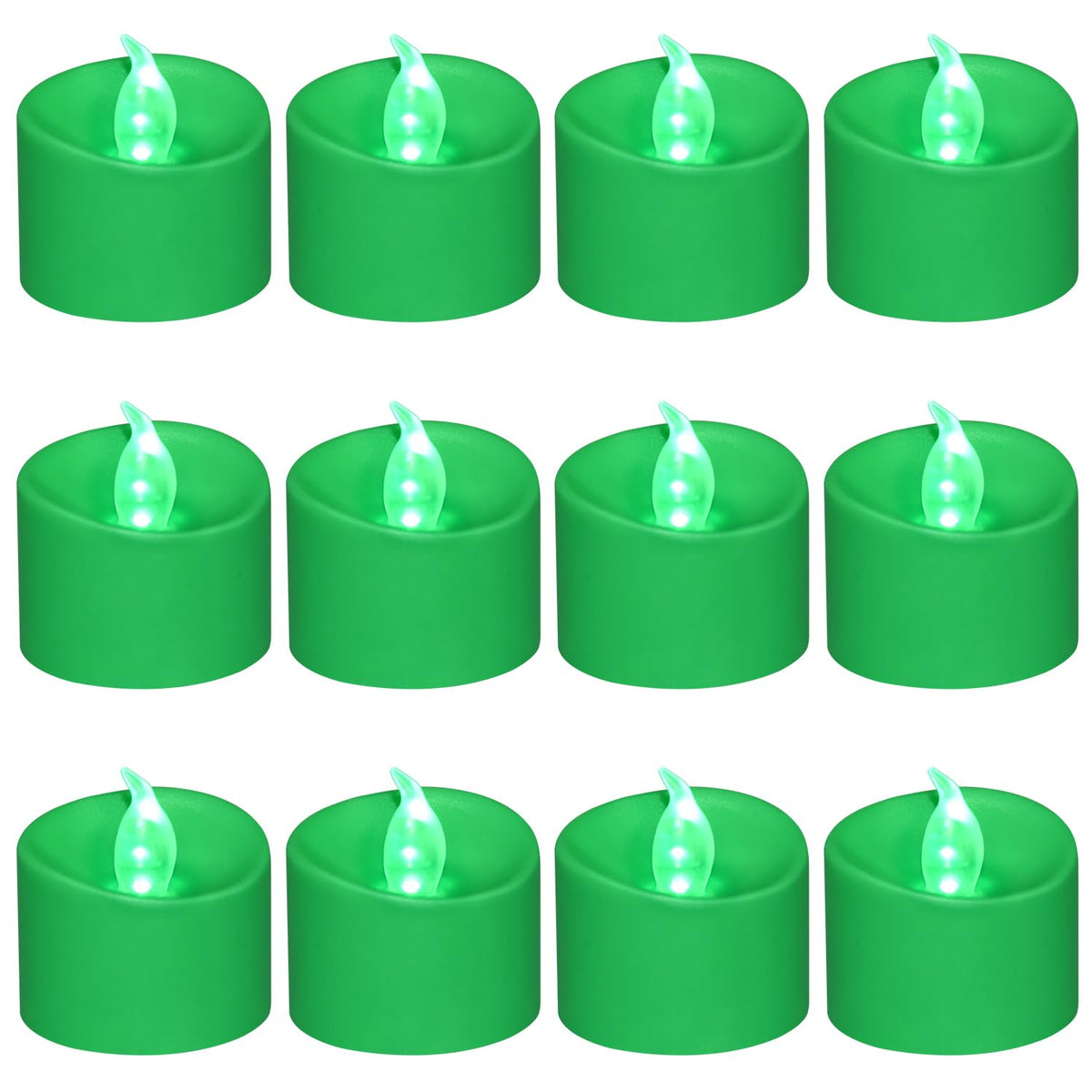100 Pack Flickering LED Tea Lights, Last 100H+, Warm White Light
