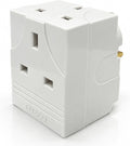 STATUS 3 Way Multi Plug Adaptor, White