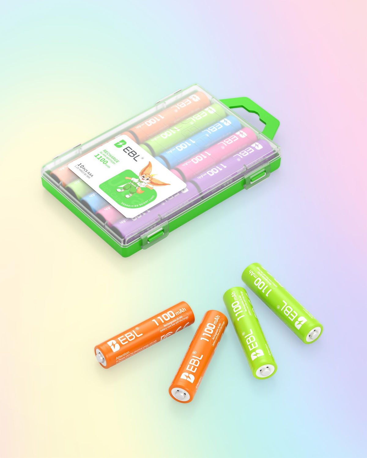 EBL AAA Rechargeable Batteries 1100mAh 8-Pack 1.2V Ni-MH Battery