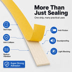 EVA Weather Stripping Foam Insulation Tape with Adhesive Foam Door Seal Weather Strip for Door Frame/Window/Gaps/Insulation/Buffer