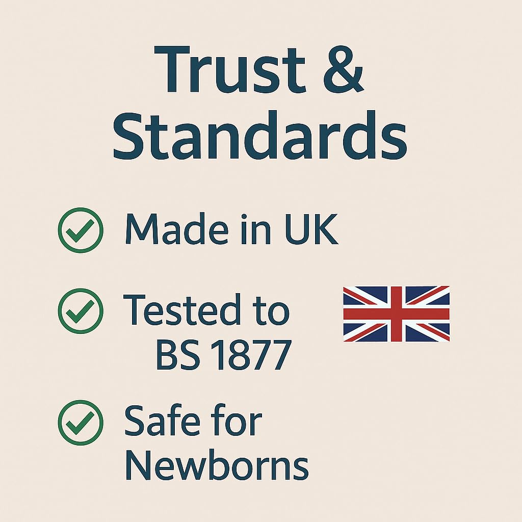 Toddler Cot Mattress 120 x 60 x 5 cm – Extra Thick Baby Mattress for Cot Beds – Quilted Polypropylene Cover – Firm Foam Support, Removable Cover – UK Made