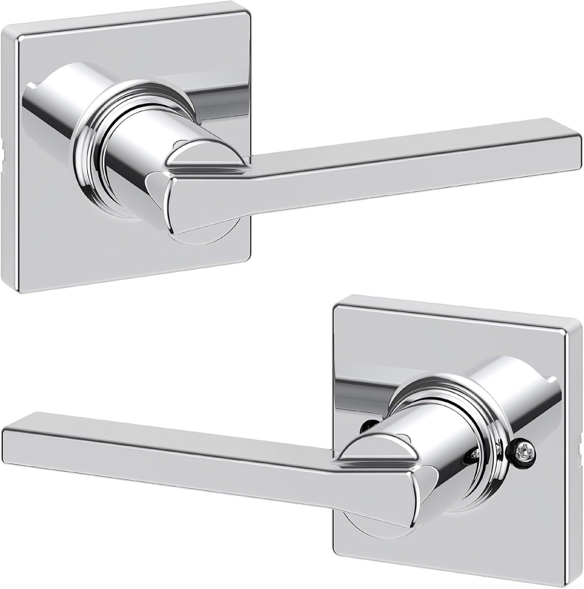 Kwikset Casey Privacy Door Lever with Lock, Matte Black