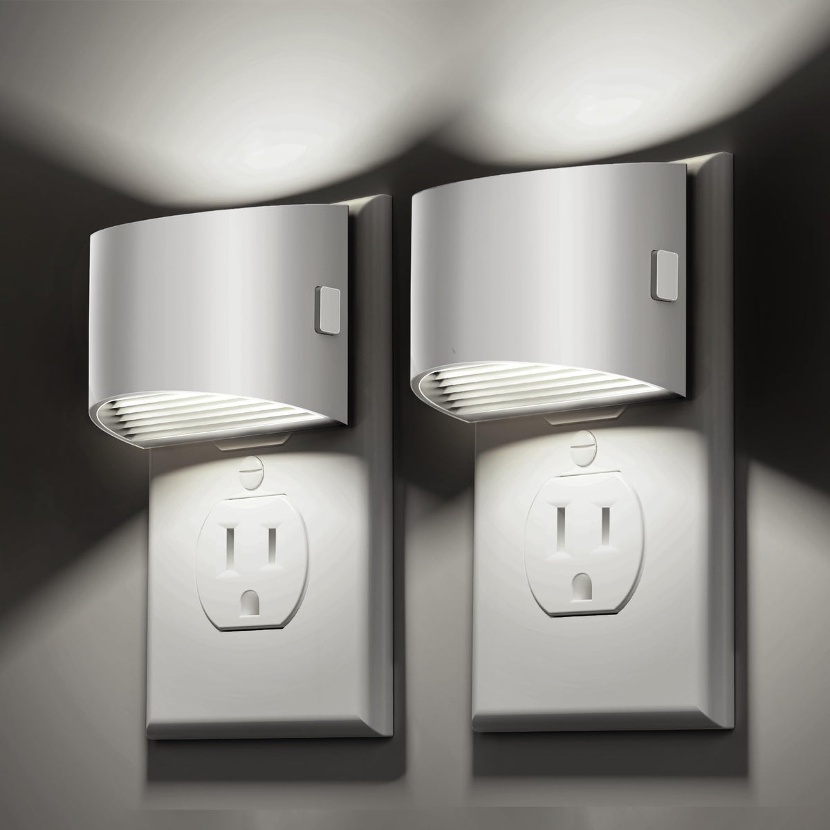L LOHAS LED Night Lights Plug into Wall, Dimmable Night Light 2 Pack