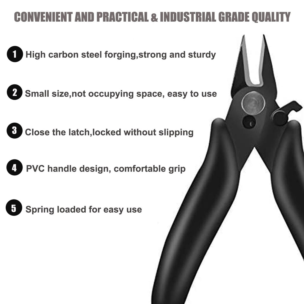 BOENFU Wire Cutters Heavy Duty Snips Flush Cut Side Cutters Pliers
