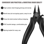 BOENFU Wire Cutters Heavy Duty Snips Flush Cut Side Cutters Pliers