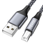RAVIAD USB Printer Cable 2M, USB 2.0 Type A Male to B Male Nylon Braided