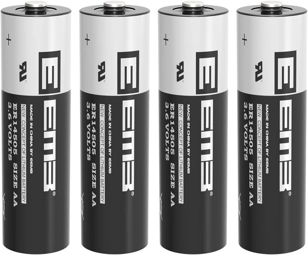 EEMB ER14505 AA 3.6V 2700mAh Lithium Battery Li-SOCL₂ Non-Rechargeable Battery SB-AA11 LS14500 TL-5903 SL-360 ER14500 for Water Electricity Meter Gas PLC Facility Equipment Spare Generic Battery (4)