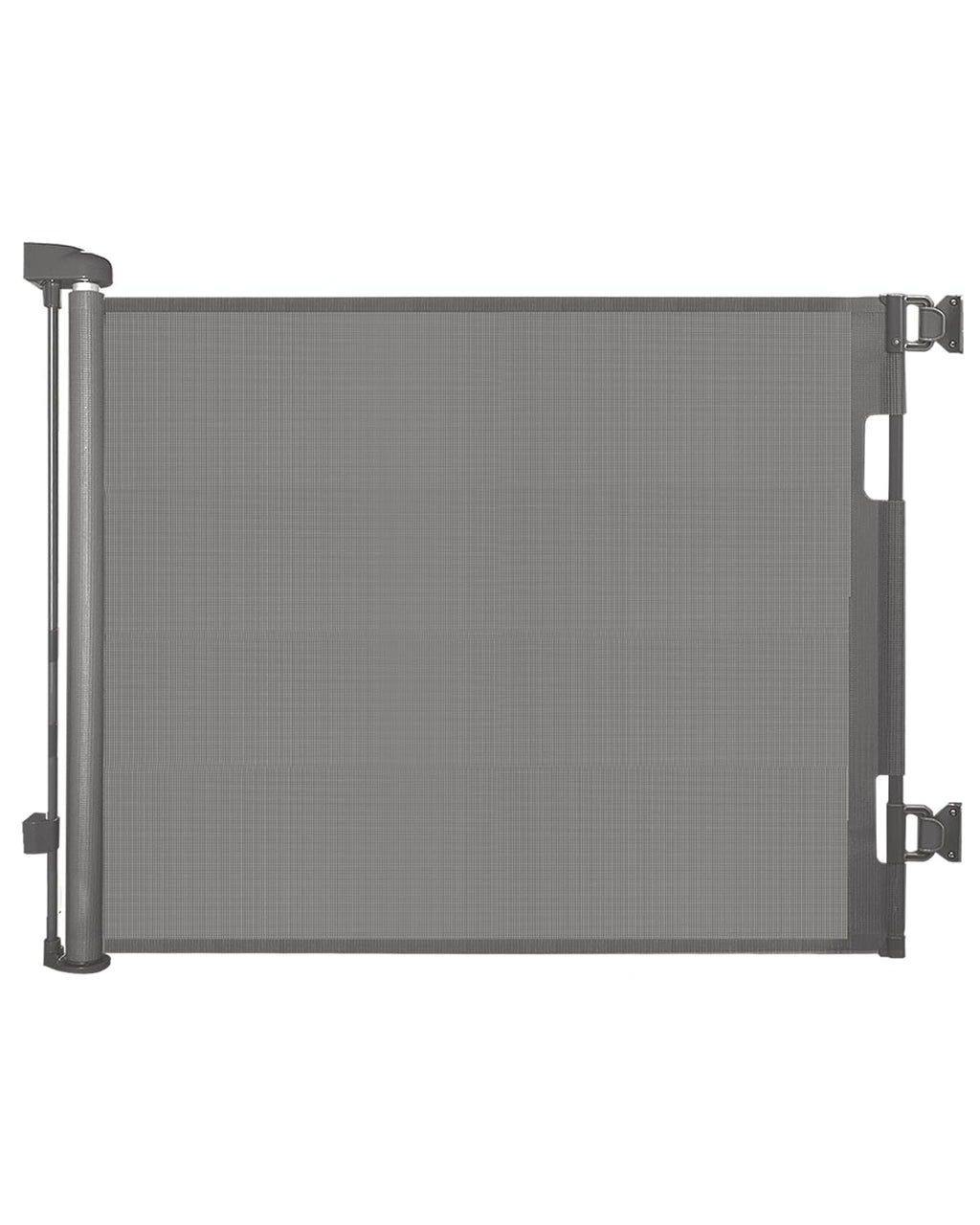 Retractable Mesh Baby & Dog Gate for Stairs, 86cm Tall x 140cm Wide, Black