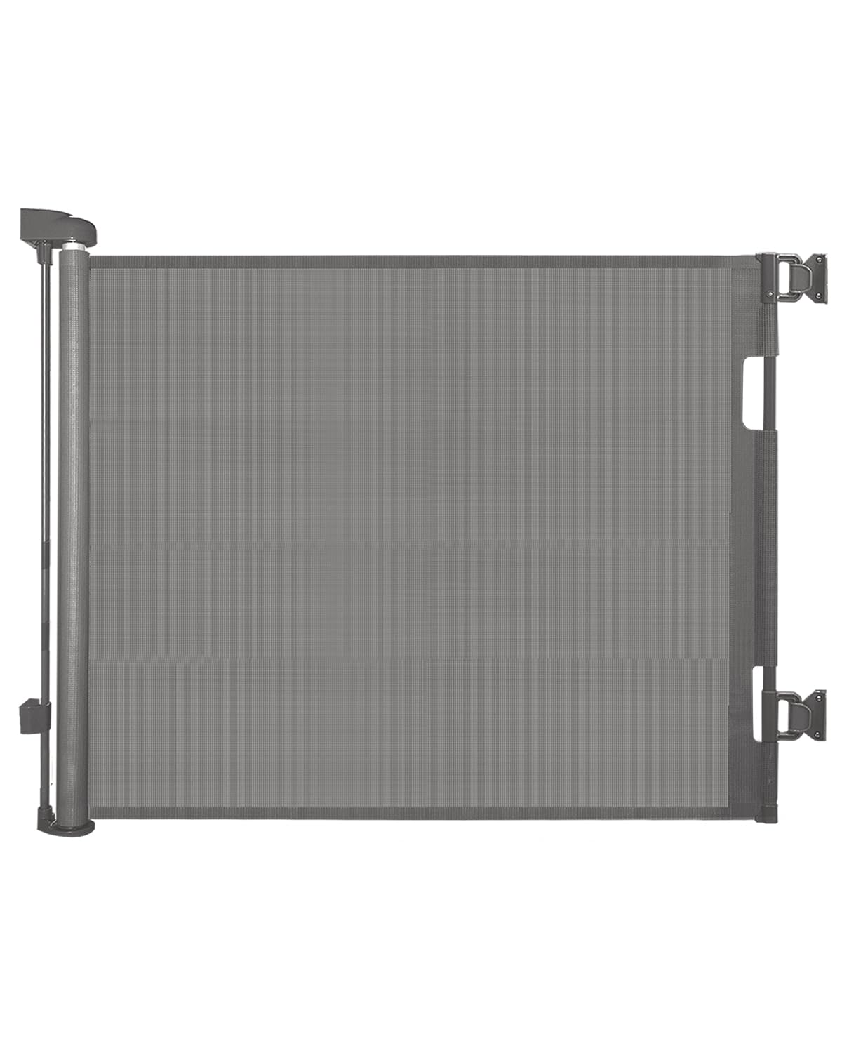 Retractable Mesh Baby & Dog Gate for Stairs, 86cm Tall x 140cm Wide, Black