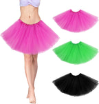 Tutu Skirts for Women, Elastic 3 Layered Tulle Tutus Skirt for Adult Dance Ballet Skirts for Dress-up Parties Dancing