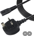 TV power cable 3M, 2 Pin Mains Power Lead Fig Figure 8 UK Power Cable, IEC320C7 to BS 1363 C7 Figure 8 Power Lead compatible with Samsung LG Philips Toshiba TV/Printer/PS4/PS3/PS5…