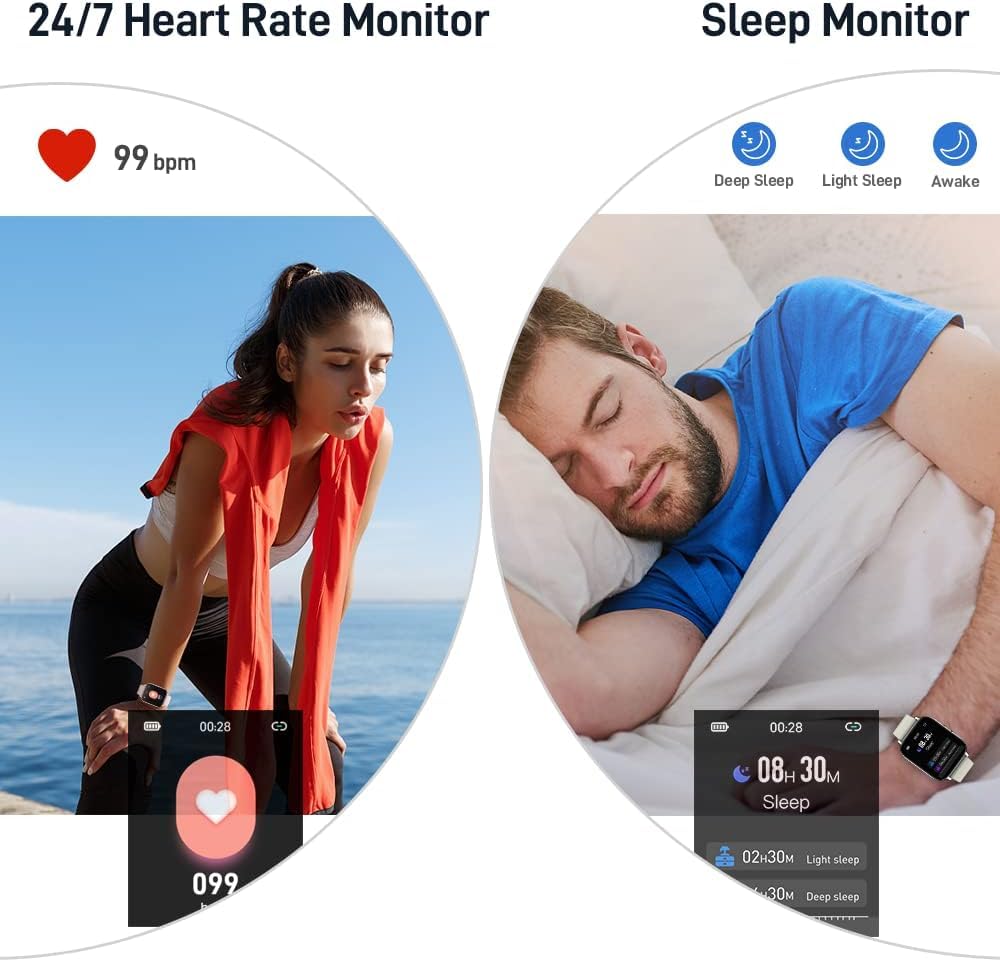 Motast Smart Watch, Fitness Tracker 1.69'' HD for Men Women