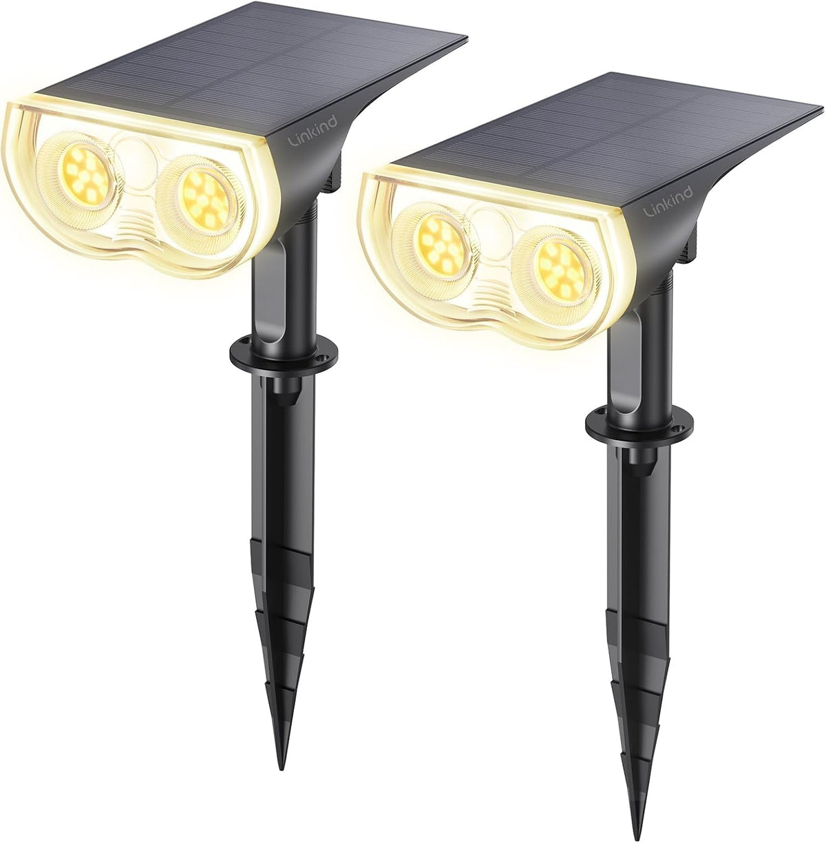 Linkind Halloween Solar Lights Outdoor Spotlight Waterproof RGB 2 Pack