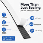 EVA Weather Stripping Foam Insulation Tape with Adhesive Foam Door Seal Weather Strip for Door Frame/Window/Gaps/Insulation/Buffer