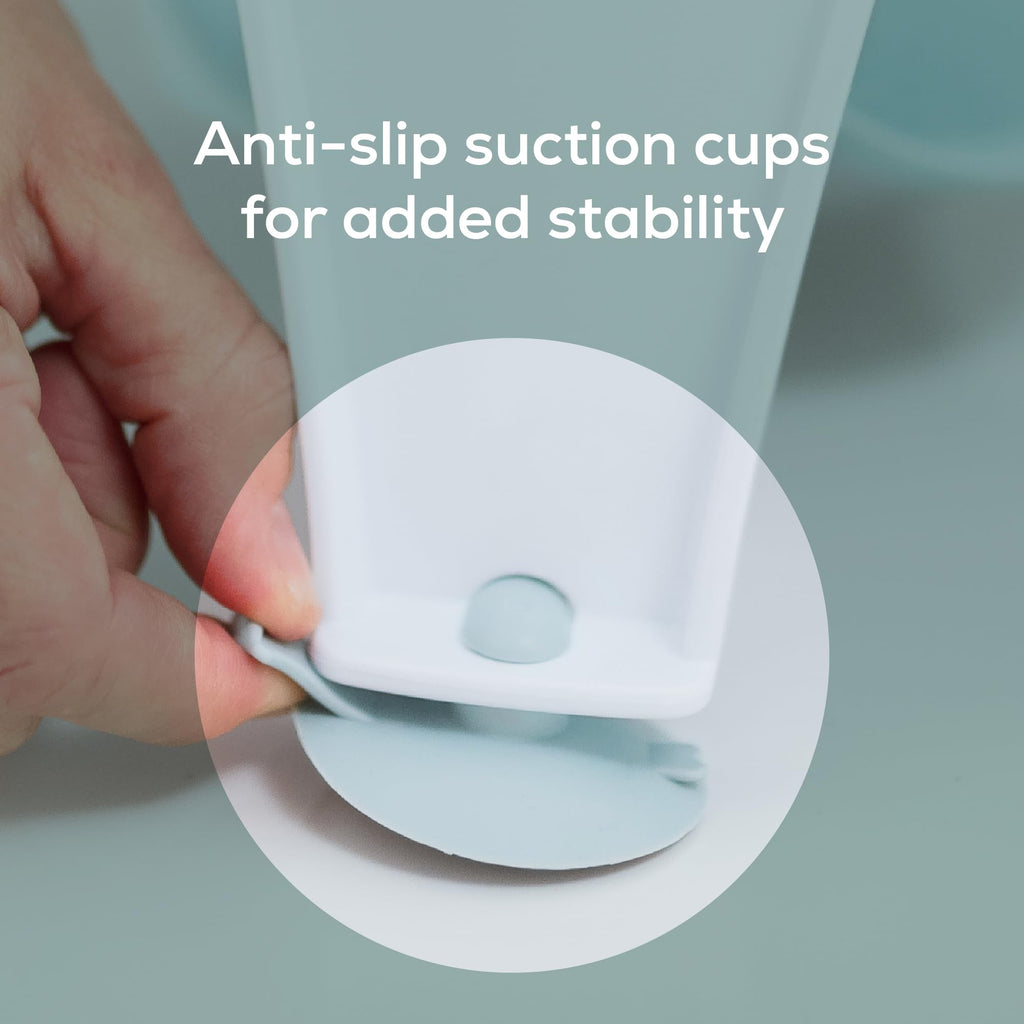 Angelcare - Baby Bath Seat - Soft Touch Support - Water Level Indicator - Fixation by Suction Cups - Grey