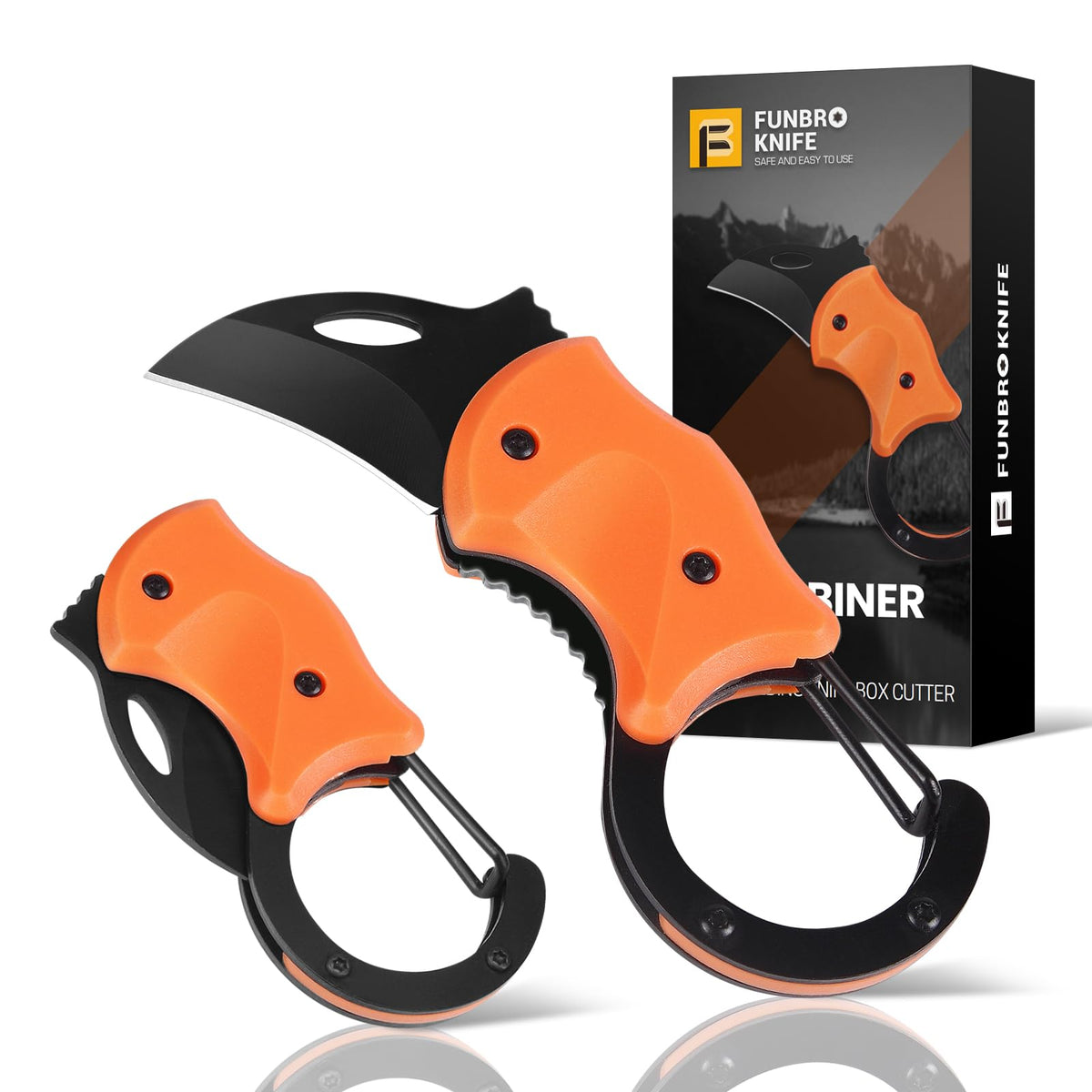 FUNBRO Small Pocket Knife, Cool Box Cutter with 1.34 Inch Sharp Blade
