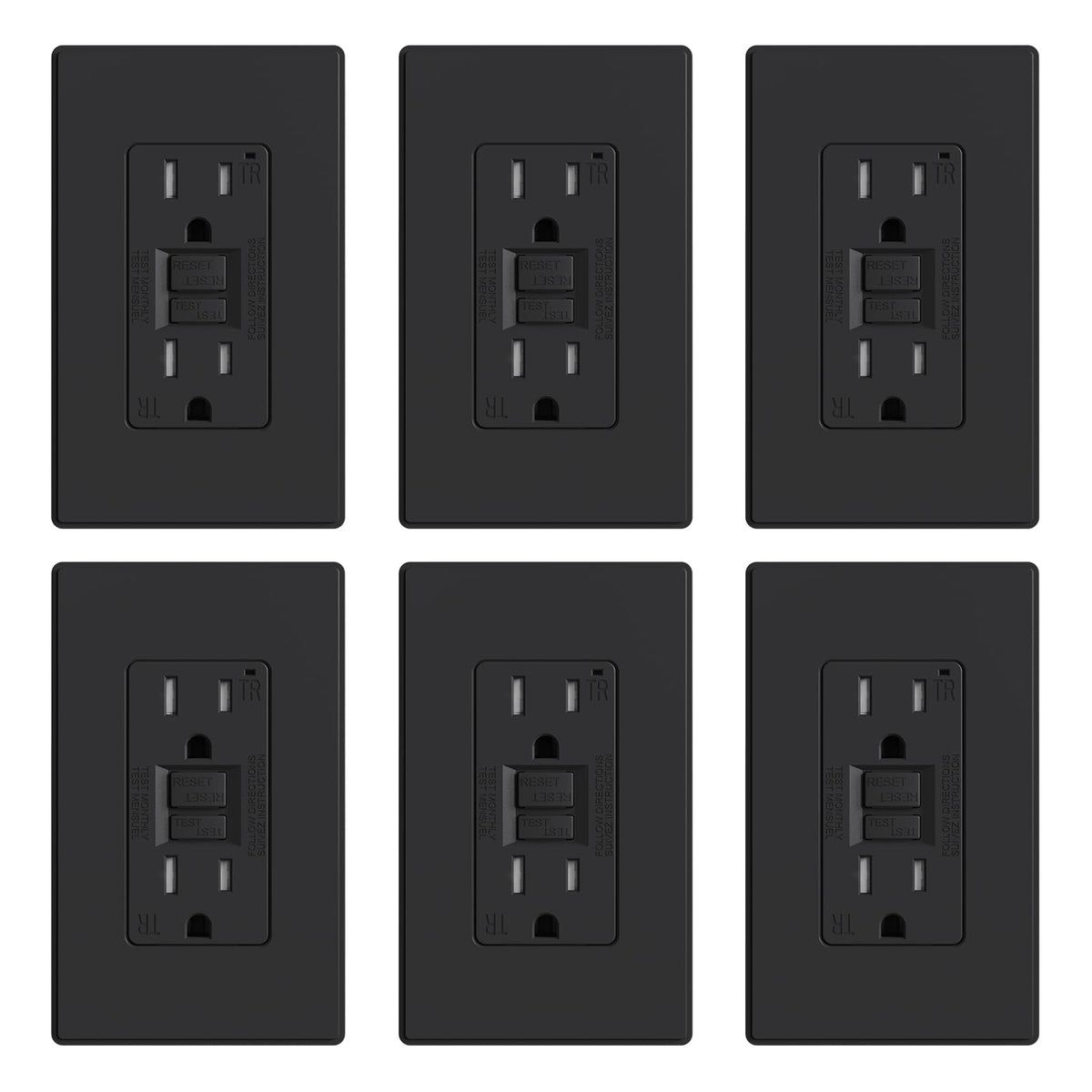 ELEGRP GFCI Outlet 20 Amp, Self-Test GFI Electrical Outlet with Thinner Design, TR Tamper Resistant GFCI Receptacle, Ground Fault Circuit Interrupters with Wall Plate, UL Listed, Light Almond, 1 Pack