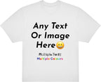 Varsany Personalised T Shirts Mens Womens Kids UK - Customised T Shirt with Any Text and Photo, Long-Lasting Printing - Design Your Own Custom T Shirt