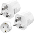 GRIFEMA EU to UK Plug Adapter with 13A Fuse 2 Pack