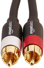 Amazon Basics 2 RCA Cables for Amplifier, Active Speakers or Subwoofer, 1.2 m, Black