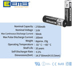 EEMB ER14505 AA 3.6V 2700mAh Lithium Battery Li-SOCL₂ Non-Rechargeable Battery SB-AA11 LS14500 TL-5903 SL-360 ER14500 for Water Electricity Meter Gas PLC Facility Equipment Spare Generic Battery (4)