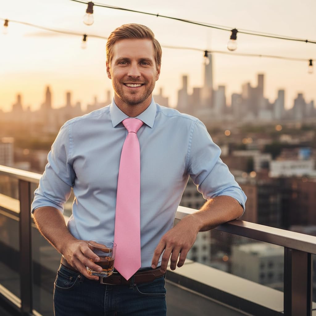 yenlk Men's Classic Necktie, Formal Tie for Weddings, Business and Prom