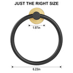 SetSail Towel Holder for Bathroom Wall Matte Black Towel Ring