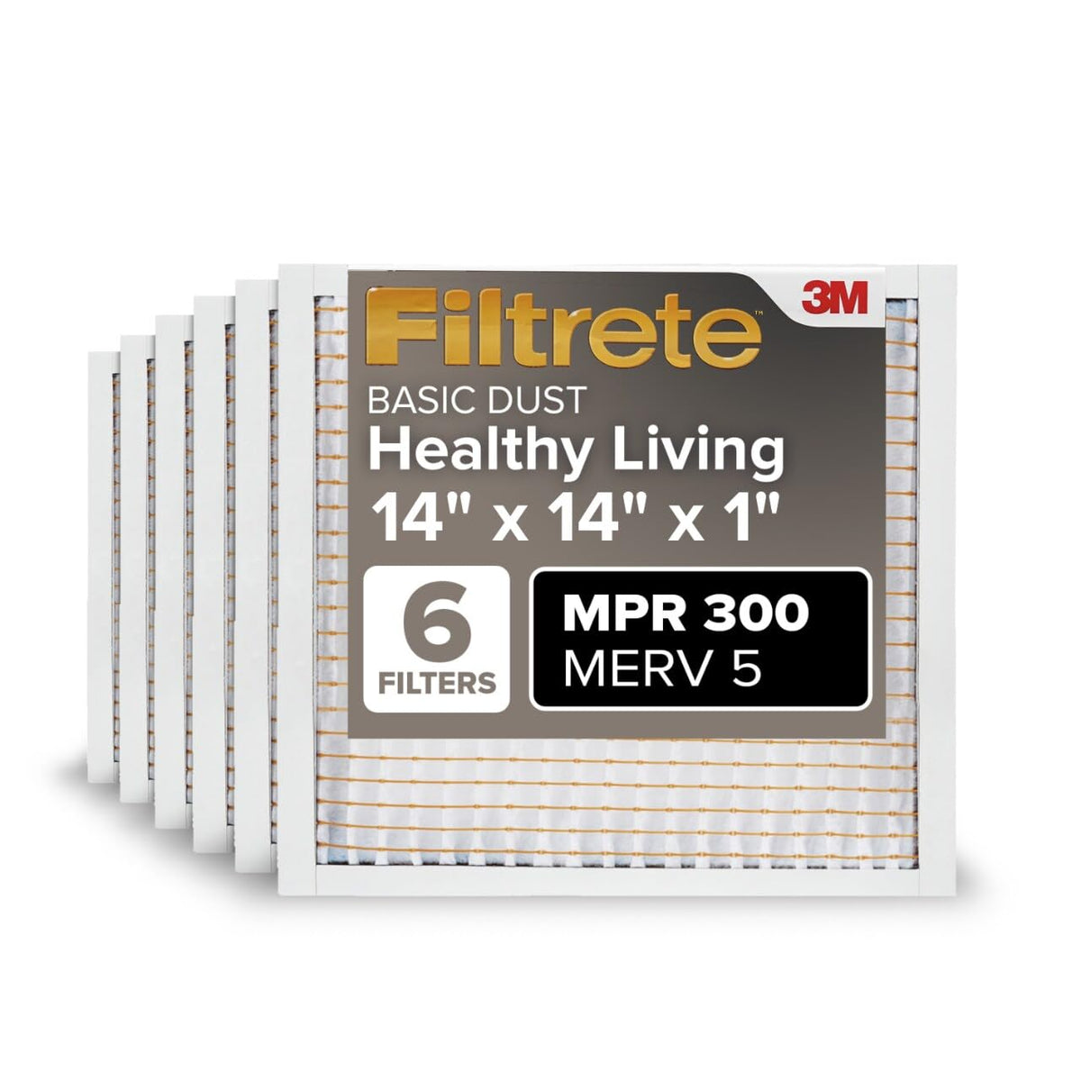 Filtrete 20x25x1 Air Filter, MERV 5, MPR 300, 6 HVAC Filters