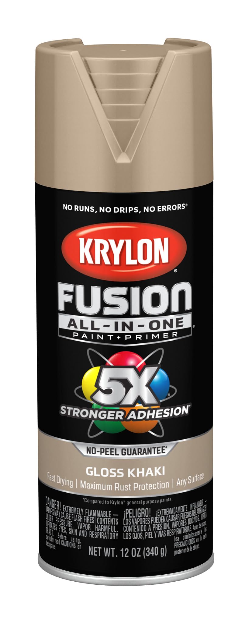 Krylon Fusion All-In-One, Metallic, Black Stainless Steel, 12 oz
