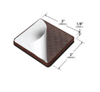 Slipstick GorillaPads Non Slip Furniture Pads/Gripper Floor Protectors (Set of 4) 3 Inch Square Self Adhesive Rubber Stoppers for Furniture Legs, CB155