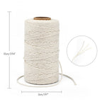 jijAcraft 50M White Cotton String: 2MM Cooking String for DIY Crafts