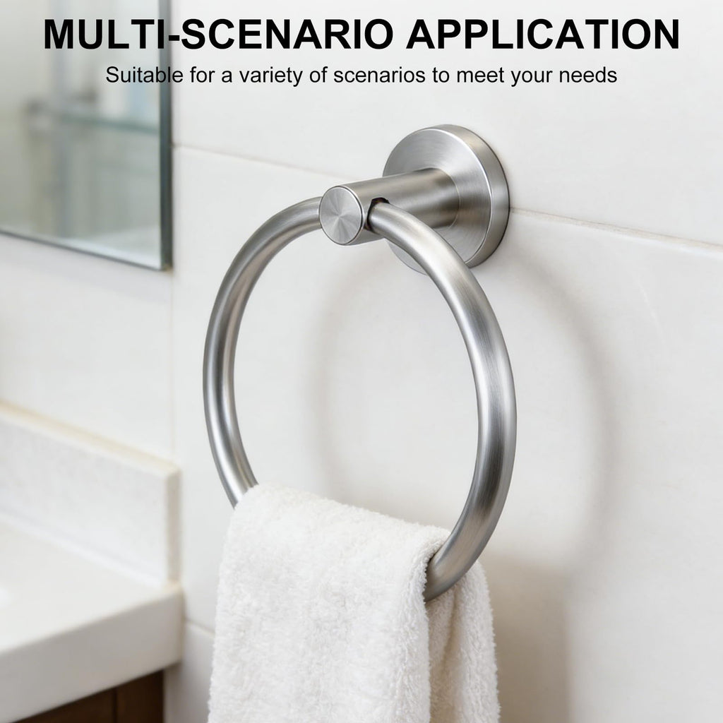 SetSail Towel Holder for Bathroom Wall Matte Black Towel Ring