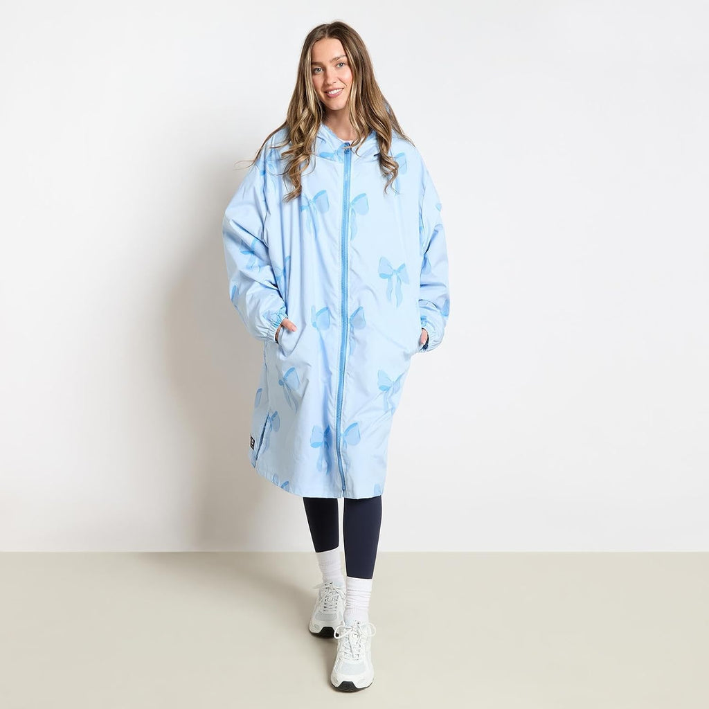 OHS Adults Drying Robe, Water-Resistant Changing Robe Gifts for Women Comfy Sherpa Privacy Robes for Women Men, Stay Dry Jacket Swimming Camping Drying Robes - S/M, L/XL