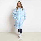OHS Adults Drying Robe, Water-Resistant Changing Robe Gifts for Women Comfy Sherpa Privacy Robes for Women Men, Stay Dry Jacket Swimming Camping Drying Robes - S/M, L/XL