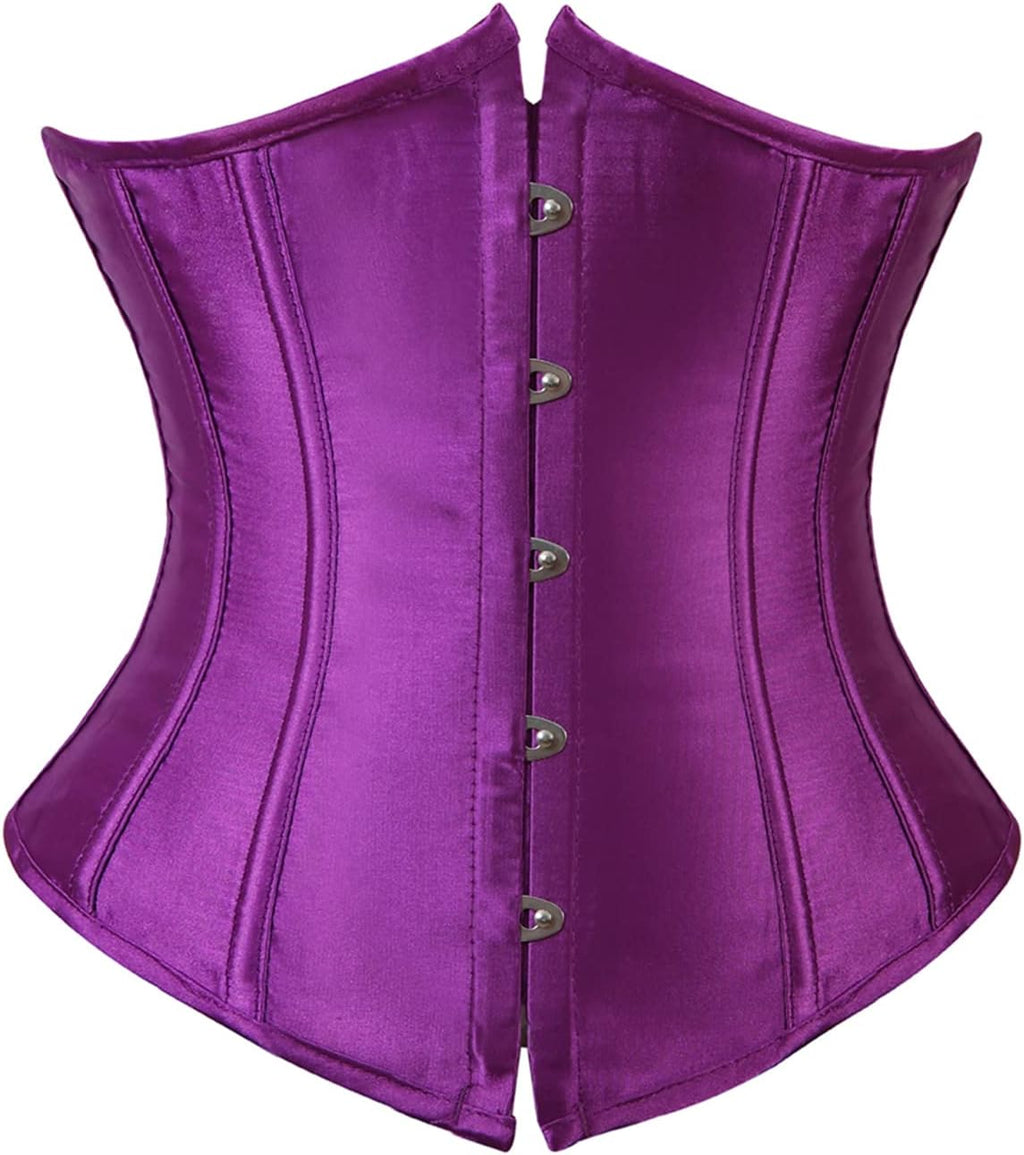 LSFYSZD Women's Lace Up Boned Overbust Corset Bustier Lingerie Bodyshaper Top Plus Size