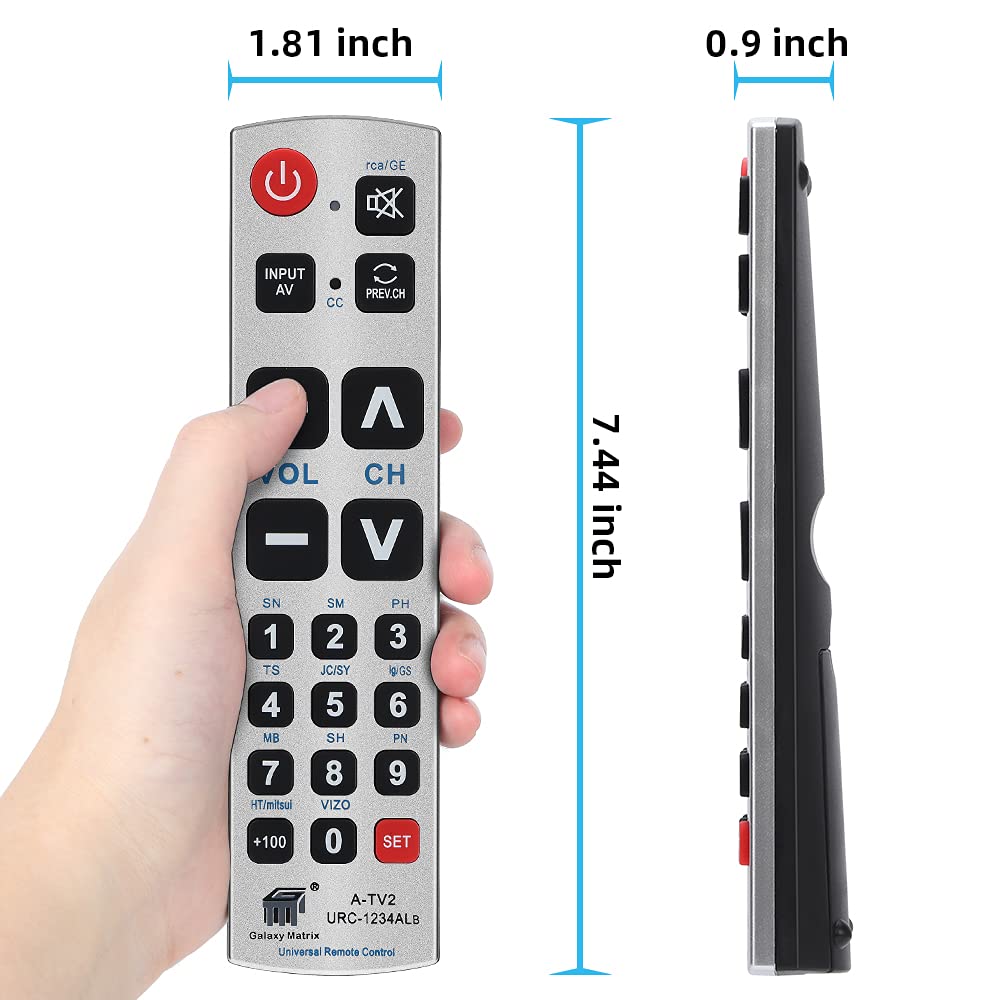 Seniors Elderly Big Button Universal Extra Large Remote Control UNOCAR