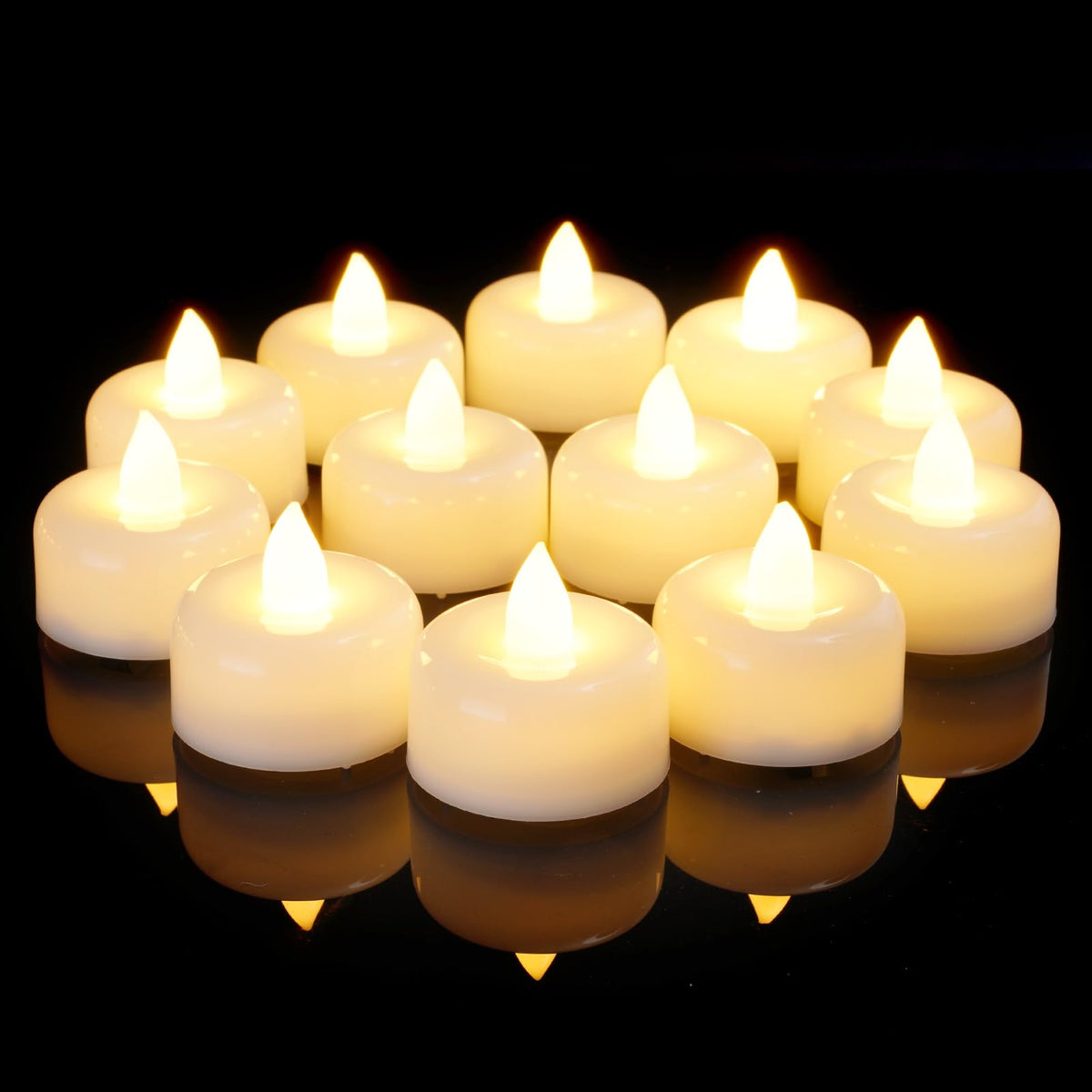 Amagic 24Pack Purple Flameless LED Tea Lights Candles Battery Operated