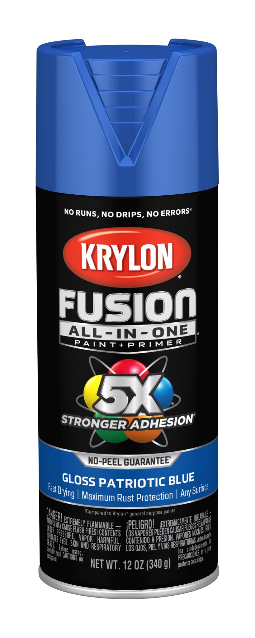 Krylon Fusion All-In-One, Metallic, Black Stainless Steel, 12 oz
