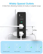 Surge Protector Outlet Extender with Rotating Plug, Multi Plug Wall Outlet