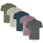 FM London 3/5 Pack Mens T Shirt, Premium Weight, 100% Cotton & Super Soft