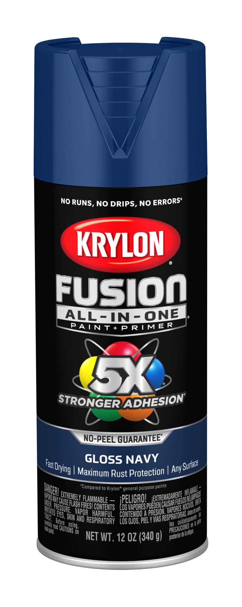 Krylon Fusion All-In-One, Metallic, Black Stainless Steel, 12 oz