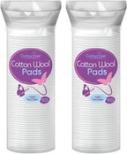 Cotton Tree Cotton Wool Pads – 2 Packs of 80 Soft & Gentle Cotton Pads – Ideal for Makeup Removal & Skincare, Size Small
