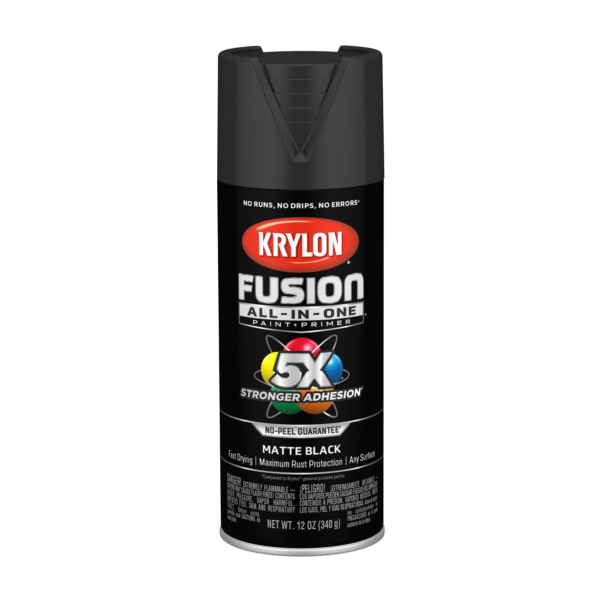 Krylon Fusion All-In-One, Metallic, Black Stainless Steel, 12 oz